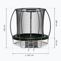 Urbogym Infinity 252 cm čierna 8FT záhradná trampolína 11