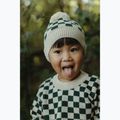 Detská zimná čiapka KID STORY Merino green chessboard 6