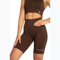 Dámske cyklistické tréningové šortky Gym Glamour Push Up 2.0 dark chocolate