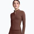 Dámske tričko longsleeve JOYINME Motion LS 1/4 Zip chestnut