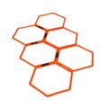 Yakimasport kombinované koordinačné kolieska Hexa obruče 6 ks oranžová 100268