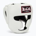 Boxerská prilba RAJA BOXING Genuine Leather white
