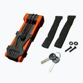 Zámok na bicykel GERDA Fold 1200W Neo folding black/orange