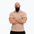 Pánske polo tričko Octagon Legion Tipped Small Logo 3D Polo beige 3