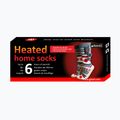 Glovii GOB biele/červené/sivé vyhrievané papuče s ponožkami 16