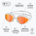 Plavecké okuliare BuddySwim OzeanX Mirror white / orange 7