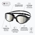 Plavecké okuliare BuddySwim OzeanX Mirror black / silver 8