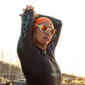 Plavecké okuliare BuddySwim OzeanX Mirror white / orange 3