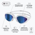 Plavecké okuliare BuddySwim OzeanX Mirror white/blue 8