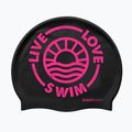 Plavecká čiapka BuddySwim LLS2 Silicone black / pink