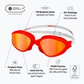 Plavecké okuliare BuddySwim OzeanX Mirror red/white/orange 2