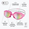 Plavecké okuliare BuddySwim OzeanX Mirror pink/white/iridium 2