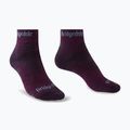 Dámske trekingové ponožky Bridgedale Hike Midweight Performance Ankle dark purple