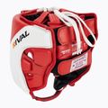 Boxerská prilba Rival Amateur Competition  Headgear červená/biela 3