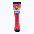 Detské lyžiarske ponožky Darn Tough Magic Mountain OTC Midweight with Cushion w/ Padded Shin raspberry 2