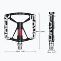 Pedále na bicykel Rockbros 37213071001 black/white 3