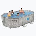 Bestway Power Steel Swim Oválny bazénový set série Vista 427x250 cm sivý 5