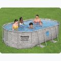 Bestway Power Steel Swim Oválny bazénový set série Vista 427 x 250 cm sivý 14