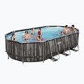 Bestway Power Steel Oval Pool Set 610 x 366 cm hnedý 2