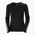 Dámska termoaktívna mikina Helly Hansen Lifa Active Stripe Crew black