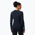 Dámska termoaktívna mikina Helly Hansen Lifa Merino Midweight Graphic Crew navy nordic rose aop 2