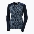 Dámska termoaktívna mikina Helly Hansen Lifa Merino Midweight Graphic Crew navy nordic rose aop 5