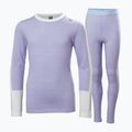 Detská súprava termoprádla Helly Hansen JR Lifa Merino Midweight bright lavender 5