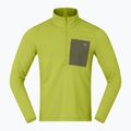 Pánska trekingová mikina NORRONA Femund Warm1 Zip Neck golden lime/olive night 5