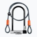 Zámok na bicykel Kryptonite Kryptolok Standard U-Lock + kábel Kryptoflex čierna/sivá