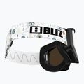 Detské lyžiarske okuliare Bliz Liner Jr black white logo/brown&silver mirror 5