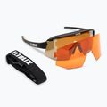 Cyklistické okuliare Bliz Breeze Polarized S3+S2 matné čierne/hnedé strieborné zrkadlo/základné oranžové