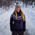 Dámsky sveter Fjällräven Övik Knit Cardigan dark navy 10
