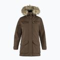 Dámsky zateplený kabát Fjällräven Nuuk Parka tmavý dub