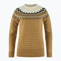 Dámsky sveter Fjällräven Övik Knit Sweater buckwheat brown/chalk white
