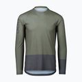Pánske cyklistické tričko longsleeve POC MTB Pure epidote green/sylvanite grey 8