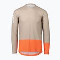Pánske cyklistické oblečenie s dlhým rukávom POC MTB Pure light sandstone beige/zink orange