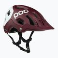 MTB cyklistická prilba POC Tectal Race MIPS garnet red/hydrogen white matt