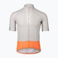 Pánsky cyklistický dres POC Essential Road Logo granite grey/zink orange 6