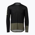 Pánske cyklistické oblečenie s dlhým rukávom POC MTB Pure uranium black/epidote green