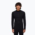 Pánska termo mikina Peak Performance Magic Half Zip Wool-Blend Baselayer black/black