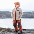 Detská fleecová mikina Didriksons Gibbsc 2 Fz beach beige/rust 10