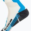Dámske lyžiarske ponožky X-Socks Ski Silk Merino 4.0 white/black/turquoise 4