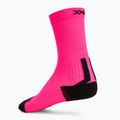 Ponožky X-Sock Run Discover Crew fluo pink/black 2