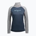 Dámska termoaktívna mikina SCOTT Defend Merino High Neck light grey melange/dark blue