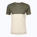 Men's running shirt SCOTT Endurance Tech hay green/cotton white