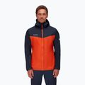 MAMMUT Kento Light HS pánska hardshellová bunda oranžová a tmavomodrá