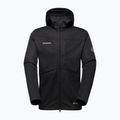 Pánska softshellová bunda Mammut Ultimate VIII Softshell Hooded black 4