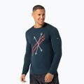 Pánsky longsleeve super.natural Kryssede Ski blueberry/fresh white/high risk red