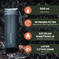Cestovná fľaša s filtrom Bachgold Selfpress Waterfilter 500 ml brown 4