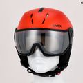 Lyžiarska prilba UVEX Instinct Visor čierno-červená 56/6/26/75 17